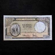 Uang Kuno 1000 Rupiah Seri Hewan Gajah Tahun 1957 - FG 3654