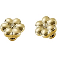 Unique Solid Brass Flower Cabinet Knobs Bright Gold Floral Shape Drawer Handles Single Hole Decorati