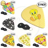 Tweety Bird Guitar Picks 6 Pack -0.46mm 0.71mm 0.96mm Guitar Picks Unique Guitar Gift For Bass, Elec