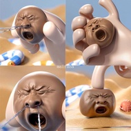 【MT】 Imaginative Gag  Yawning Figure Teas Pet Squeezing Toy For Beverage Fan Multipurpose Decors Con