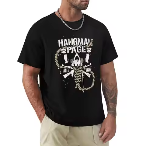 hangman page club T-Shirt vintage clothes blue archive summer top custom t shirt t shirt men