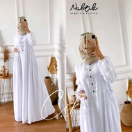 GAMIS PUTIH BAHAN CRINKLE GAMIS CRINKLE PREMIUM GAMIS CRINKLE TERBARU 2023 BAHAN ADEM GAMIS BAHAN KR