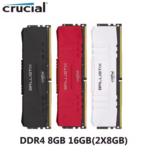 Memoria ram Crucial Ballistix DDR4 16GB(2X8GB) 2666MHz 3200MHz Unbuffered DIMM PC-21300 25600 Deskto