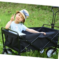 Boqi Factory พร้อมส่ง🔥รถเข็นแคมป์ปิ้ง รถเข็นพับได้ สำหรับพกพา น้ำหนักเบา ล้อยางตัน รถเข็นแบบพับ HT-0