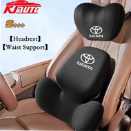 Update Toyota Sienta【Headrest &Lumbar Support】 Memory Cotton Auto Neck Pillow Waist Support Removabl