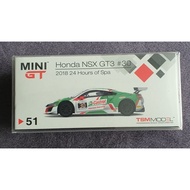 Mini GT 51 Honda NSX GT3 2018 24h SPA Circuit (Castrol) [UNSEALED Mint] *limited edition