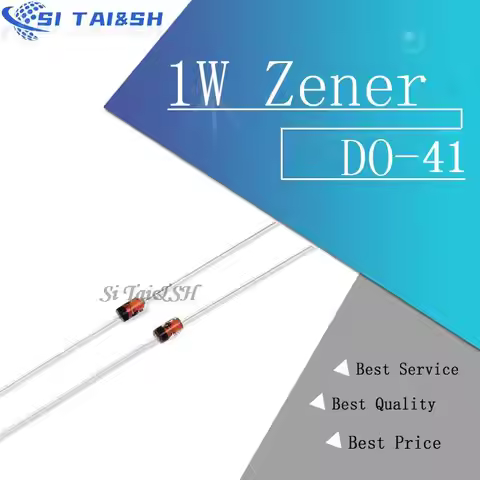 100pcs 1W Zener diode DO-41 1N4742A 12V 1N4741A 11V 1N4740A 10V 1N4739A 9V1 1N4738A 8V2 1N4737A 7V5 