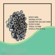CONTENTS 50 PCS 5MM NUTS 5MM NUTS