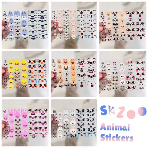 SKZOO Cute Animal Pattern Transfer Stickers, Personalized DIY Decorations such as Mobile Water Cups,