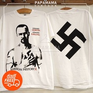 [AMERICAN HISTORY X]EDWARD NORTON Legendary Movie vintage Tops Leather shirt papamama