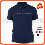 Baju Sulam LEL EXPRESS Logo / Management T-Shirt Shirts Cotton Polo T Shirt Office Uniform Kolar Pakaian Casual Event