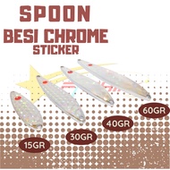 Fishing Lure Spoon Metal Crome 15gr 30gr 40gr 45gr 50gr jossss