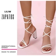 LILIW ZAPATOS FASHION GLADIATOR BLOCK HEELS