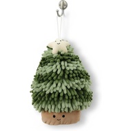Christmas Tree Shape Hand Towel – Fuzzy Ball Hand Drying Puff, Soft Chenille Fuzzy Hand Towel for Ki