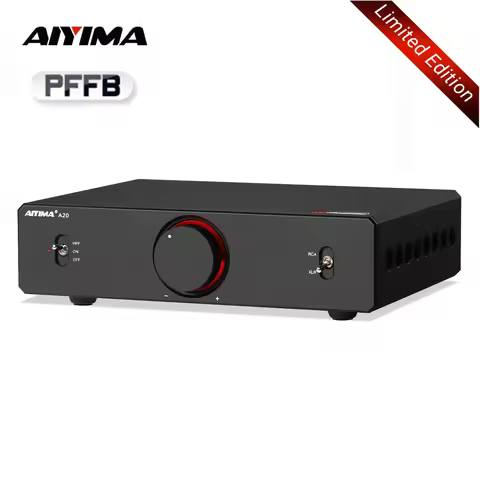 AIYIMA A20 PFFB Stereo Power Amplifier TPA3255 HiFi 2.0 Audio Amp 300Wx2 with XLR/RCA Fully Balanced