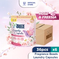 [Bundle of 6] Breeze Laundry Capsules with Fragrance Booster Beads 36 pcs