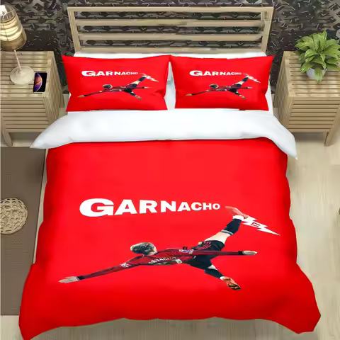 Spain Football Cenozoic Star A-Alejandro G-Garnacho Bedding Sets Bed Supplies Set Duvet Cover Bed Co