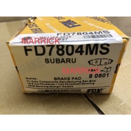 Subaru XV rear brake pad FBK