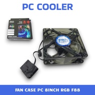 CPU COOLER Fan For PC Case Size 8 inch LED RGB PC COOLER F88