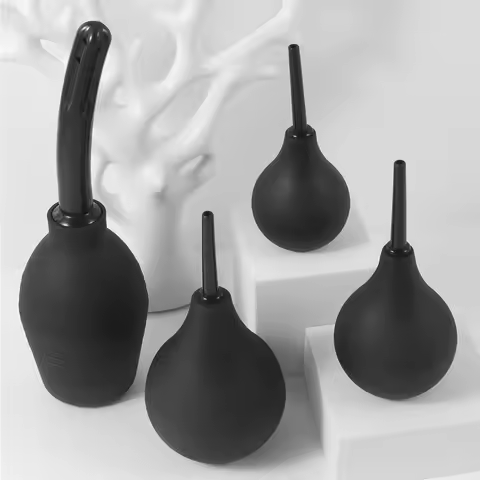 Silicone Cleaning Enema Bulb Safe Flow Flush Cleaning Tool for Anus Vagina Reusable Cleaning Syringe