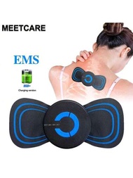 1個可充電EMS貼片，肩、臂、功能完整、便攜式的經絡智能脈衝肩頸按摩器，家用按摩器儀器