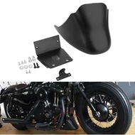 สปอยเลอร์บังโคลนหน้าสีดำรถจักรยานยนต์แฟริ่งสกรูปิดสำหรับ Harley XL Sportster 883 1200 Sportster 2004-2022