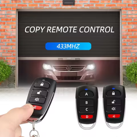 433MHz Remote Control Wireless Copy Controller Electric Garage Door Opener Cloning Code Duplicate Re