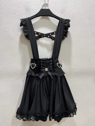 Lizlisa กระโปรงทรงเอผ้าฝ้ายผสมลายหัวใจ ทรงหลวม แขนกุด ทรงหลวม ทรงเข้ารูป ฤดูใบไม้ผลิ 2023 กระโปรงสั้