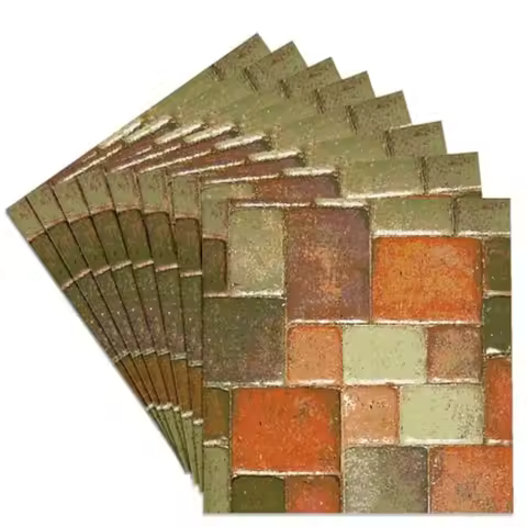 LLC Design Like Copper Ceramic Tile Coaster Set of 8