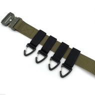 LUC 2pcs outdoor nylon webbing backpack buckle single point triangle buckle belt key buckle carabine