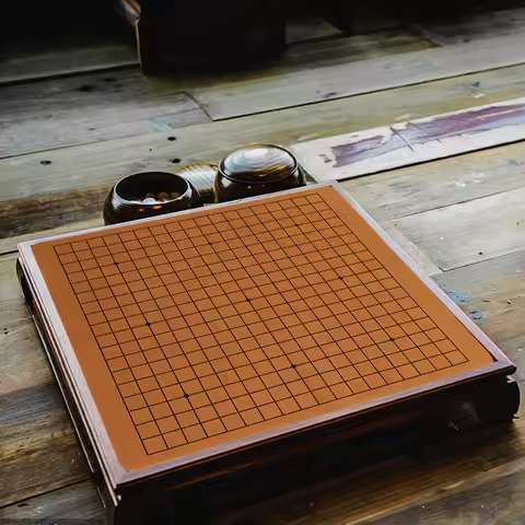 2Pcs Folding Portable Go Chessboard Double Sided Design Comfortable Touch Clear Lines for Travel Hom