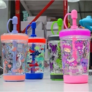 smiggle Water Bottle With Straw 480 Ml.