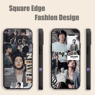 Casing For infinix Hot 9 Pro Note 10 11 12 Smart 6 7 20 30i bts JungKook Seven bts Jimin Min face UHW07 Phone Case Square Edge