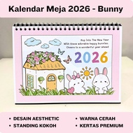 2026 Desk Calendar - BUNNY | 2026 Desk Calendar | 2026 Aesthetic Calendar | Calendar Planner | Desk 