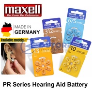 MAXELL Hearing Aid Zinc-Air Battery PR41 (312) / PR44 (675) / PR48 (13) / PR536 (10) (6pcs per pack)