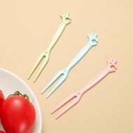 Fruit Fruit Fork Set Fruit Pick Disposable Plastic Fruit Fork Two-tooth Household Fruit Cake Dessert