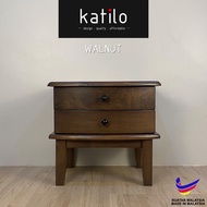 TARO Solid Wood Bedside Table / 2 Drawers Nightstand / Meja Tepi Katil / 2 Laci Storage Meja Kecil /