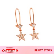 Star Wire Gold Earrings - Gadjah Gold Shop