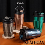 Tyeso thermos flask MATTE PAINT [GENUINE] Tyeso thermos cup 500ml, sturdy handle, with handle