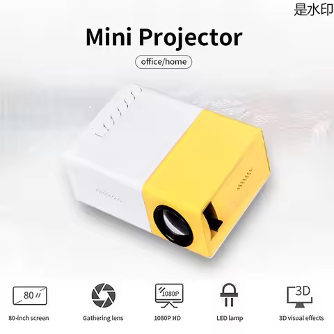 YG300 Mini Projector Portable Projector Wifi Smart 1280 720P Full HD Office Home Theater Video Mini