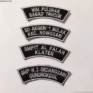 Embroidery Bet Embroidery School Location Size 8x2.8 CM School Uniform Standard Available in Many Co