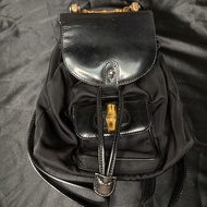 Gucci Bamboo Backpack 黑色竹節雙肩背包