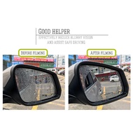 Motorcycle Rearview Mirror Oval Sticker Film// Rainproof Waterproof 2pcs