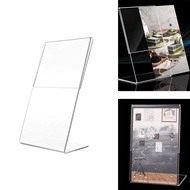 Display Menu Akrilik Stand /Menu Akrilik / Holder Portrait L Bening/ Tempat Brosur Akrilik / Brosur 