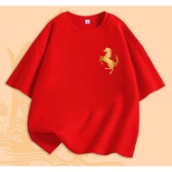 Kaos Keluarga Tahun Kuda Imlek 2026 - Baju Katun untuk Pasangan dan Keluarga