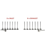 QP03 11127797711 11347797712 8x Exhaust + 8x Inlet Valves for BMW Mini 2.0 N47 B37 B47 N57 114d 214d