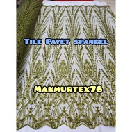 Spangel Sequin Tile Fabric / spangkle Sequin Tile / Sequin Sequin Sequin Tile Kebaya Material
