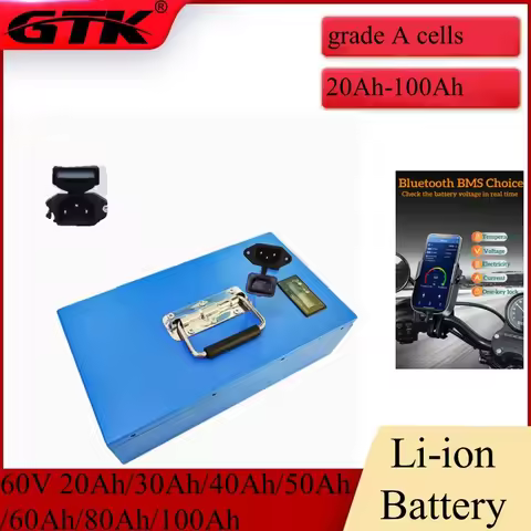 GTK Lithium 60V 20Ah 30Ah 40Ah 50Ah 60Ah 80Ah 100Ah Li-ion Battery for 2000W 3000W 5000W 7000W Logis