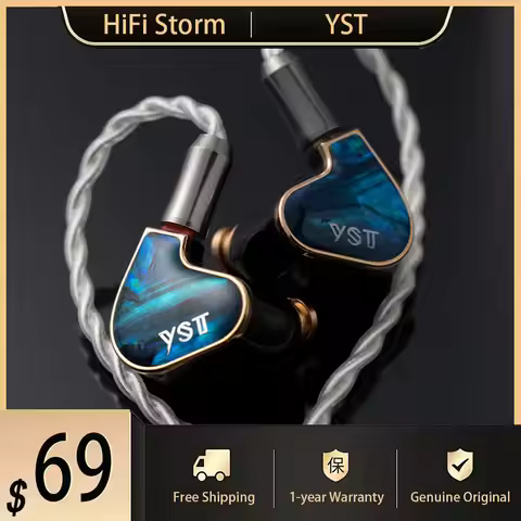 New YST03 JIAO Headphone 1DD+2BA In Ear Monitor Earphone IEMs For Hifi Music Earbuds With 0.78mm 2Pi