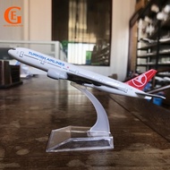 Turkish Airlines Boeing 777 Airplane Model Alloy Diecast B777 Aircraft Plane Aviation Collection Gif